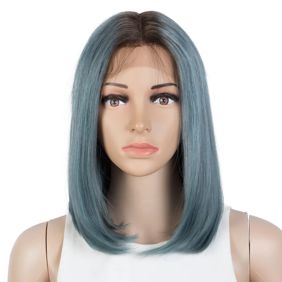 Sleek Short Human Hair Wigs For Women 13X5X2 Straight Bob Lace Front Wig Blonde Pink Red Colored Remy Brazilian Hair Hair Wigs