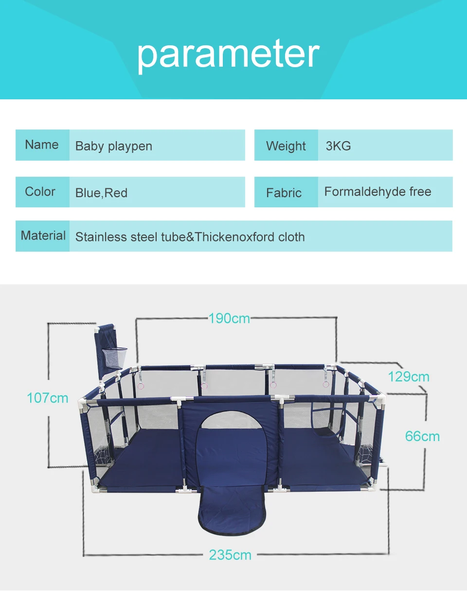 IMBABY Baby Playpen Safety Barrier Fence Larger Children's Playpens Kids Fence Dry Pool For Newborn Playground for Children
