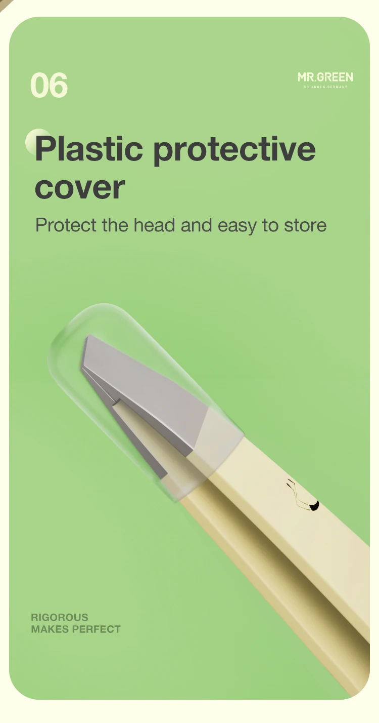 MR.GREEN Curve Handle Eyebrows Tweezers Professional Fine Hairs Puller Makeup Tools Stainless Steel Beauty Clips Removal