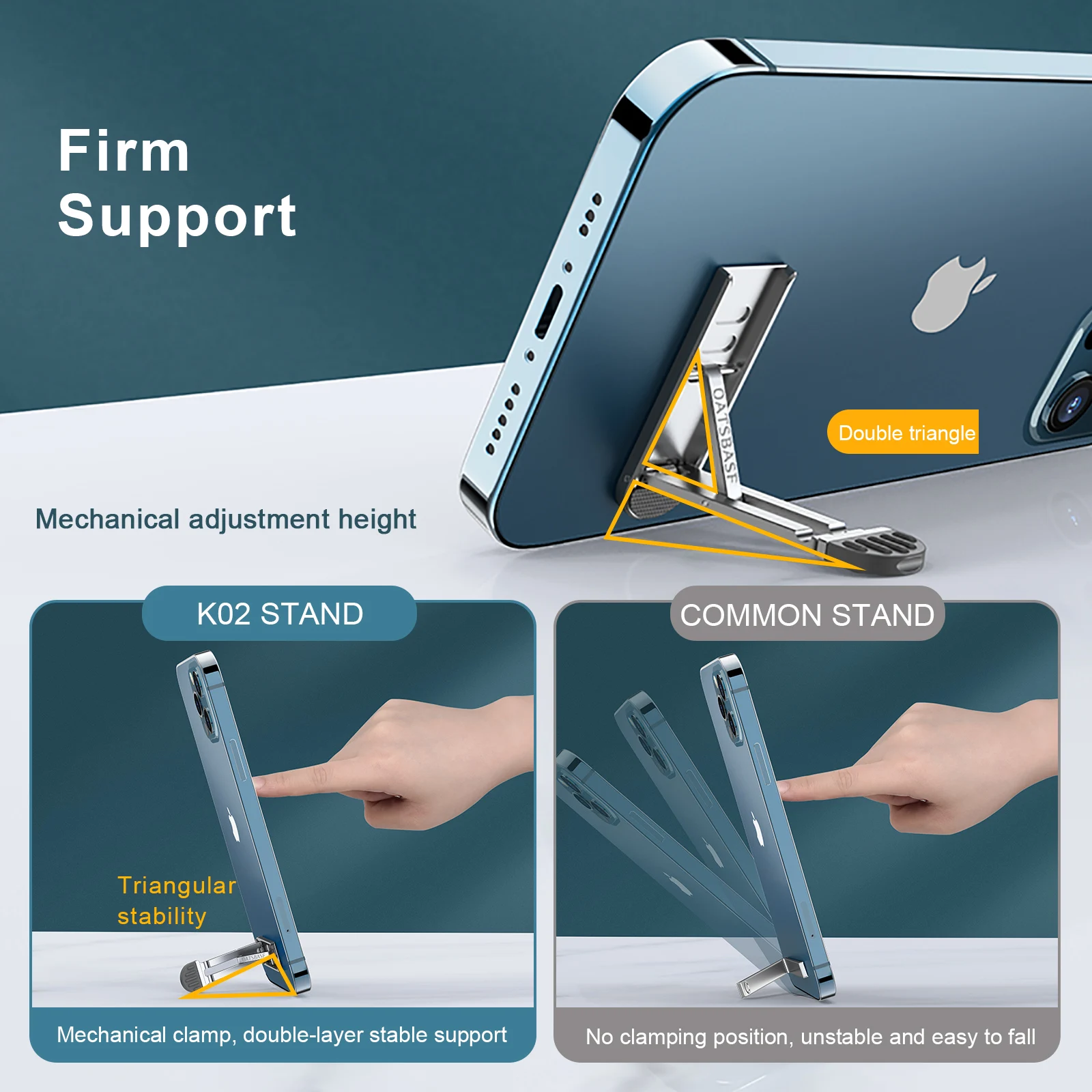Oatsbasf Portable Laptop Holder Invisible Adhesive Non-slip Notebook Stand For Macbook Pro Air iPad Lenovo PC Cooling Tablet Leg