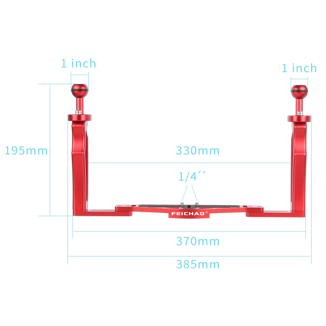 FEICHAO Dual Handle Aluminium Tray Stabilizer Rig for Underwater Camera Housing Case Diving Tray Mount for GoPro13 Action Camera