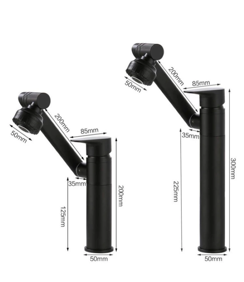 1080 Degree Basin Faucet Kitchen Sink Faucet Bathroom Faucet Mixer Aerator 2 In 1 Black Tap Heated Faucet Gourmet Mixer Tapware