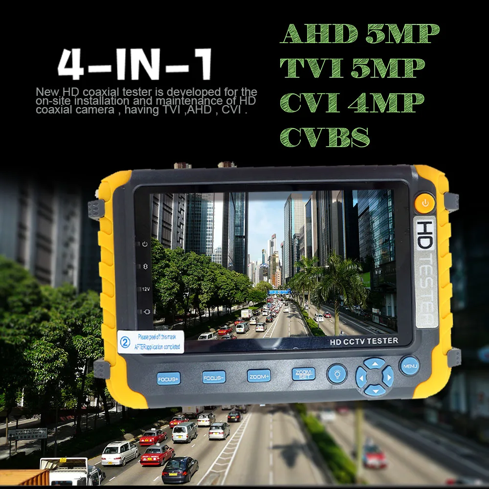Upgraded IV8W IV8C 5 Inch CCTV Tester Monitor 8MP TVI AHD CVI CVBS Security Camera Tester Support PTZ Audio VGA HDMI Input