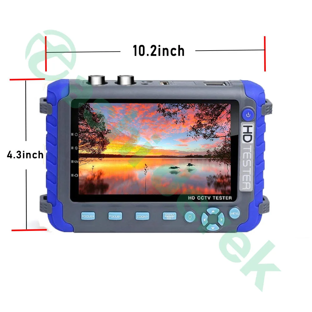 Upgraded IV8W IV8C 5 Inch CCTV Tester Monitor 8MP TVI AHD CVI CVBS Security Camera Tester Support PTZ Audio VGA HDMI Input