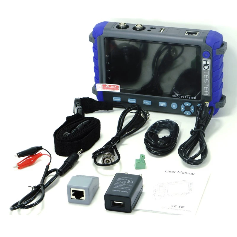 Upgraded IV8W IV8C 5 Inch CCTV Tester Monitor 8MP TVI AHD CVI CVBS Security Camera Tester Support PTZ Audio VGA HDMI Input