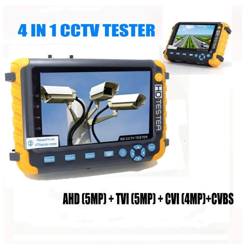 Upgraded IV8W IV8C 5 Inch CCTV Tester Monitor 8MP TVI AHD CVI CVBS Security Camera Tester Support PTZ Audio VGA HDMI Input