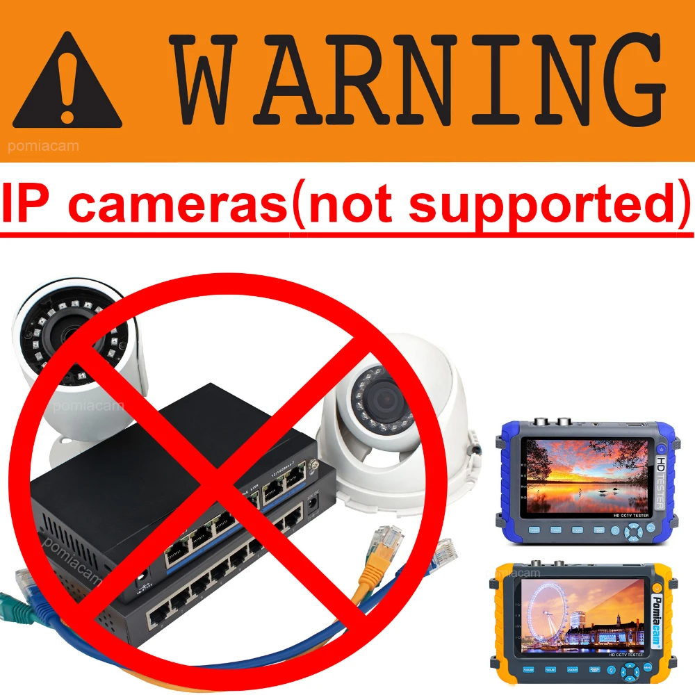 Upgraded IV8W IV8C 5 Inch CCTV Tester Monitor 8MP TVI AHD CVI CVBS Security Camera Tester Support PTZ Audio VGA HDMI Input