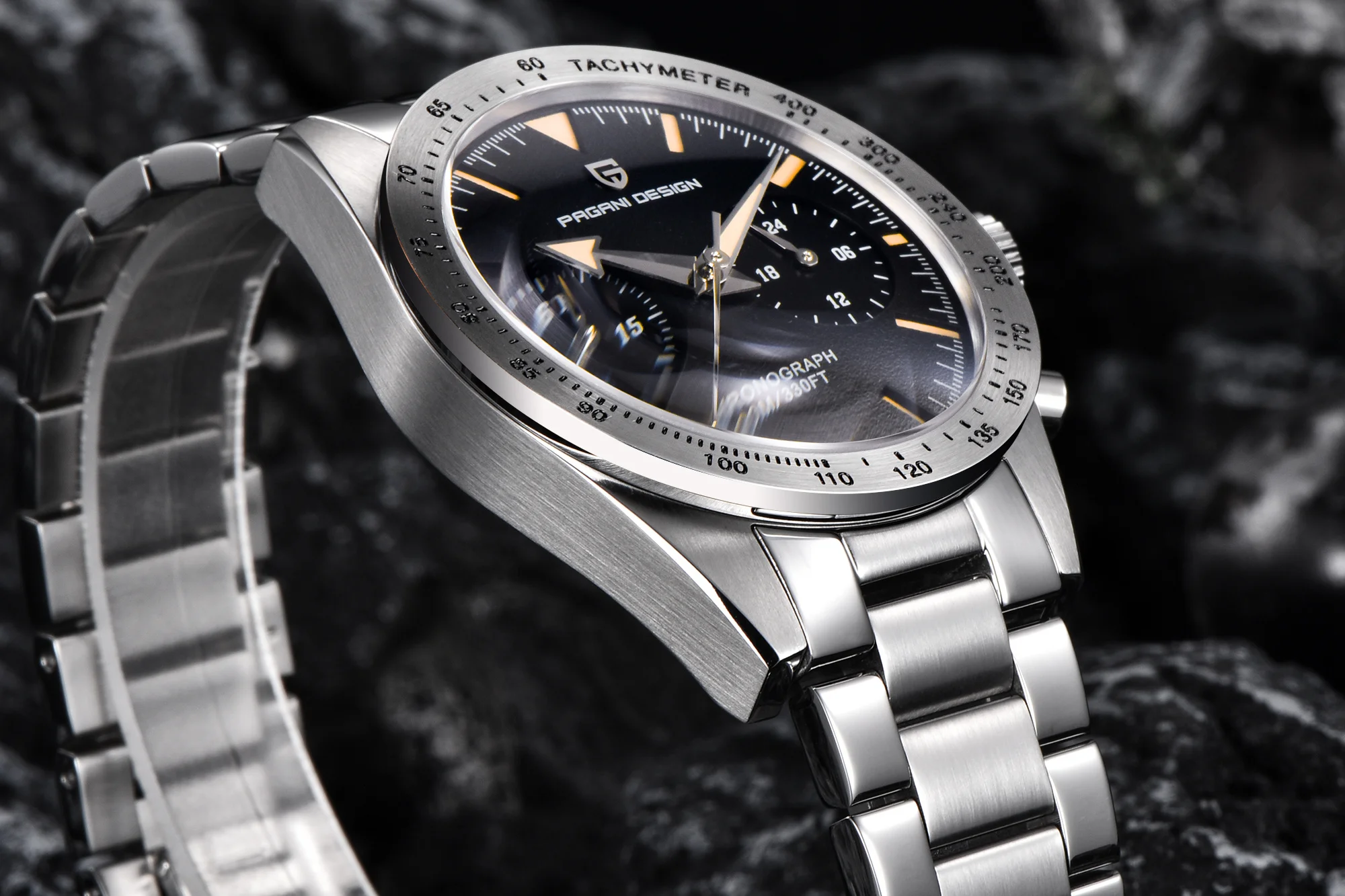 2026 New PAGANI DESIGN Retro Wide Arrow Watches Luxury Quartz Watch For Men Sport Speed Chronograph VK64 Movt AR Sapphire Glass