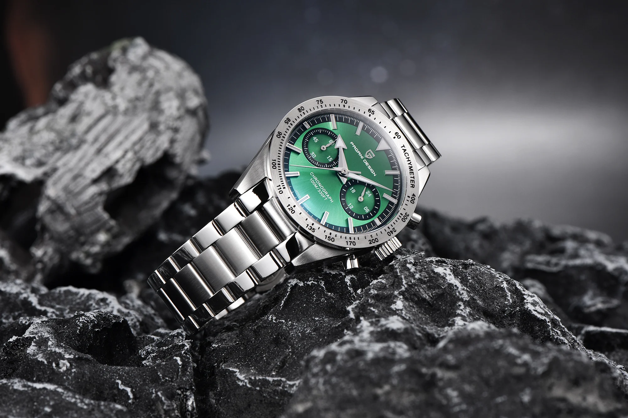 2026 New PAGANI DESIGN Retro Wide Arrow Watches Luxury Quartz Watch For Men Sport Speed Chronograph VK64 Movt AR Sapphire Glass