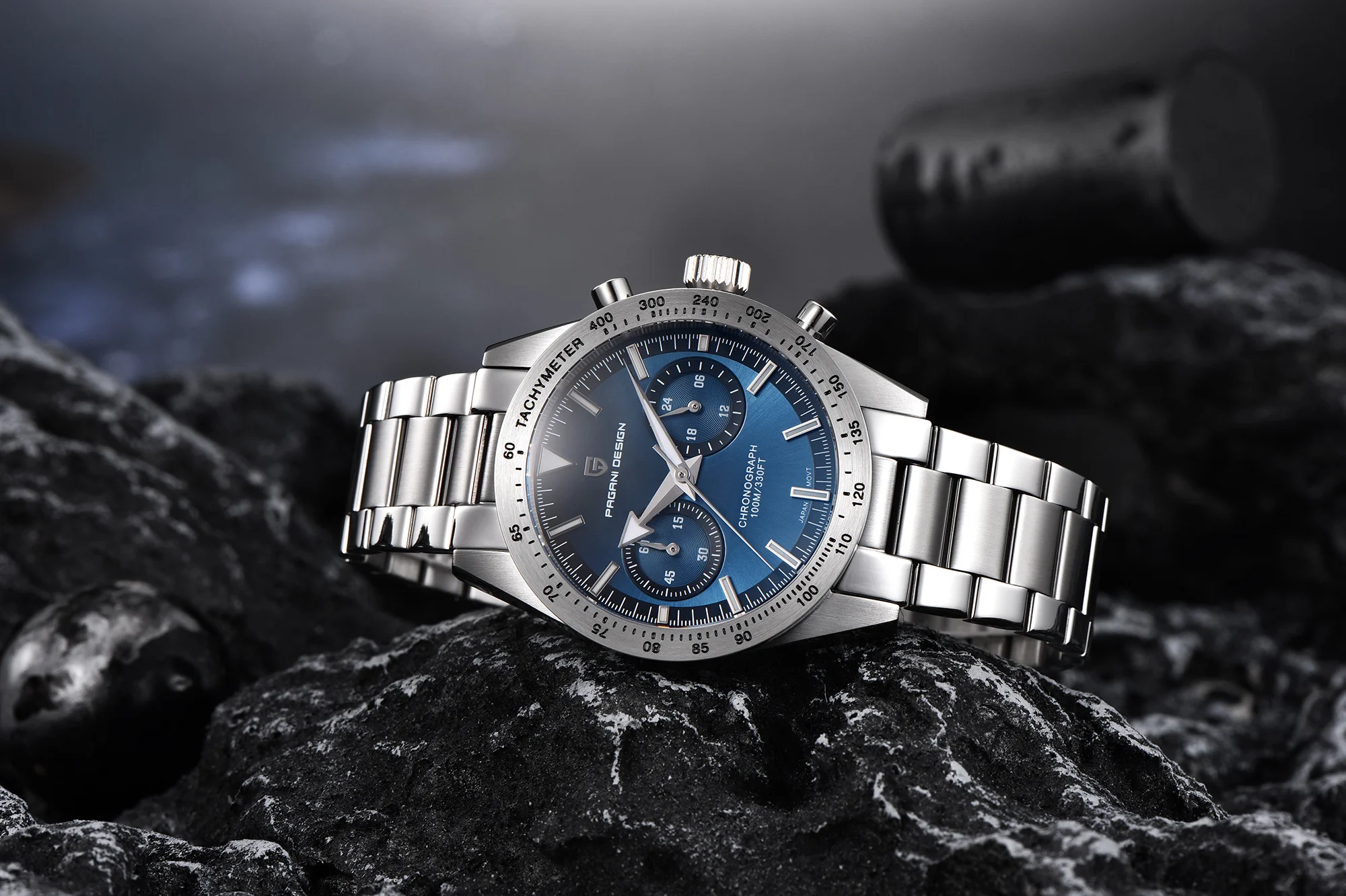 2026 New PAGANI DESIGN Retro Wide Arrow Watches Luxury Quartz Watch For Men Sport Speed Chronograph VK64 Movt AR Sapphire Glass