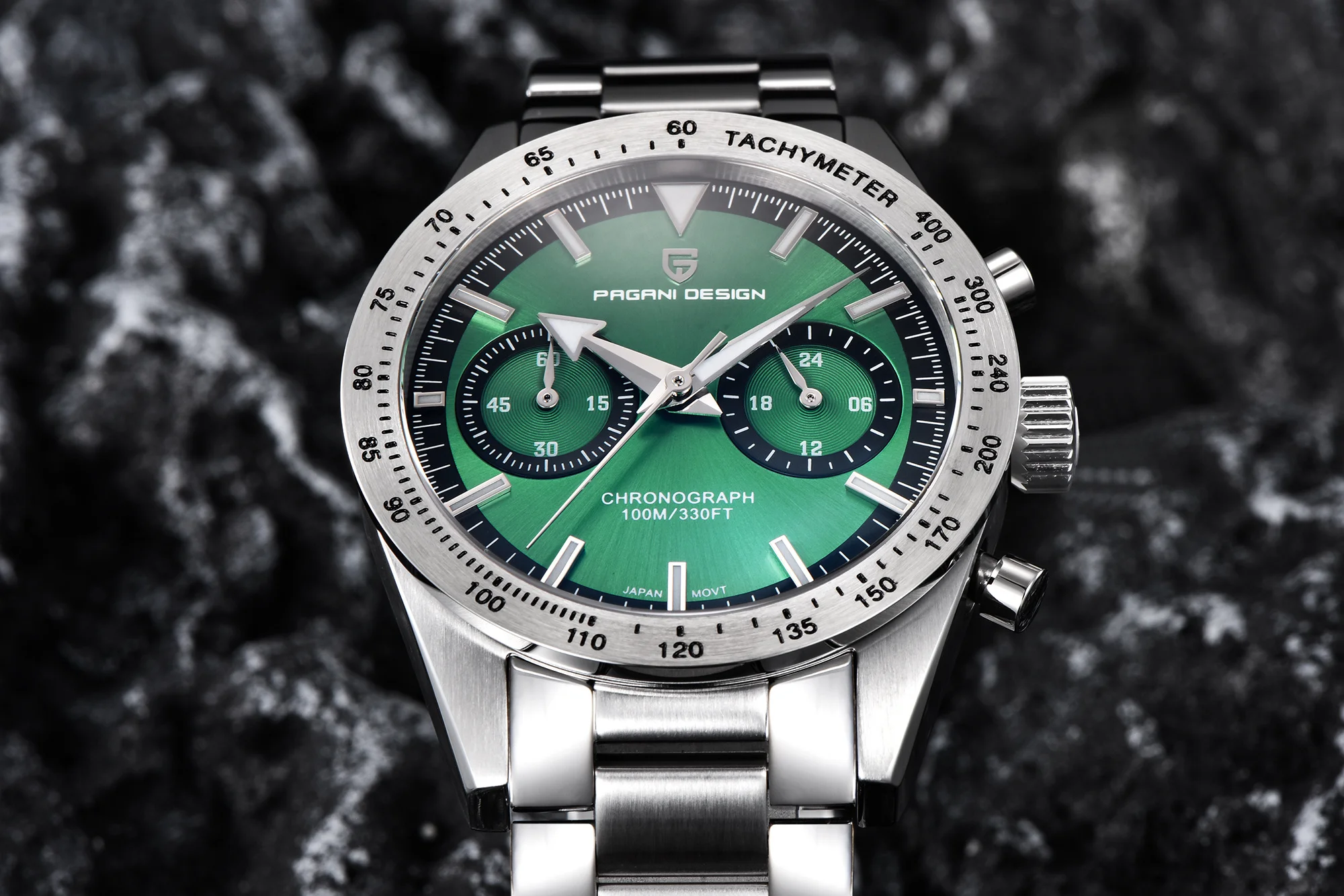 2026 New PAGANI DESIGN Retro Wide Arrow Watches Luxury Quartz Watch For Men Sport Speed Chronograph VK64 Movt AR Sapphire Glass