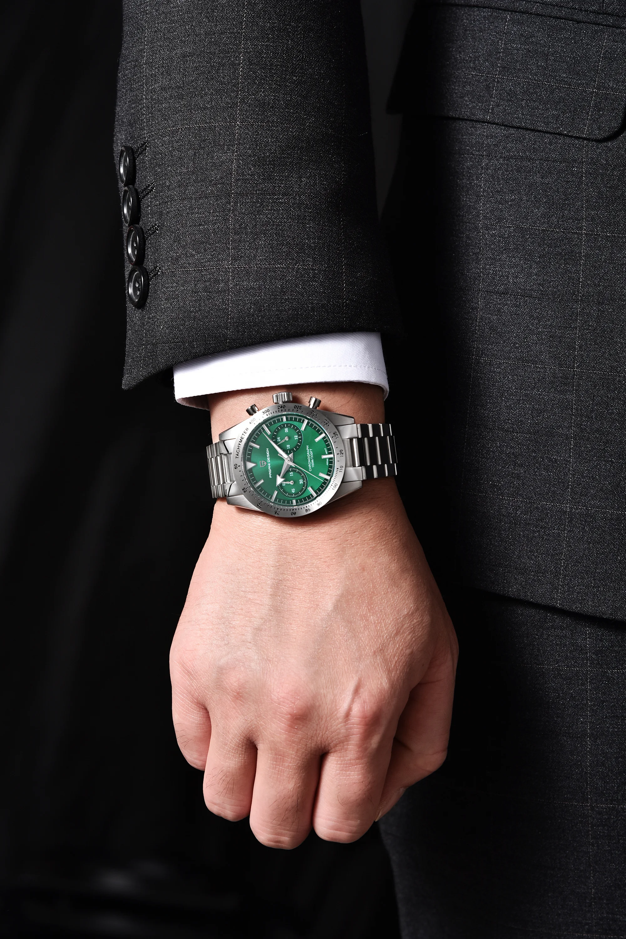 2026 New PAGANI DESIGN Retro Wide Arrow Watches Luxury Quartz Watch For Men Sport Speed Chronograph VK64 Movt AR Sapphire Glass