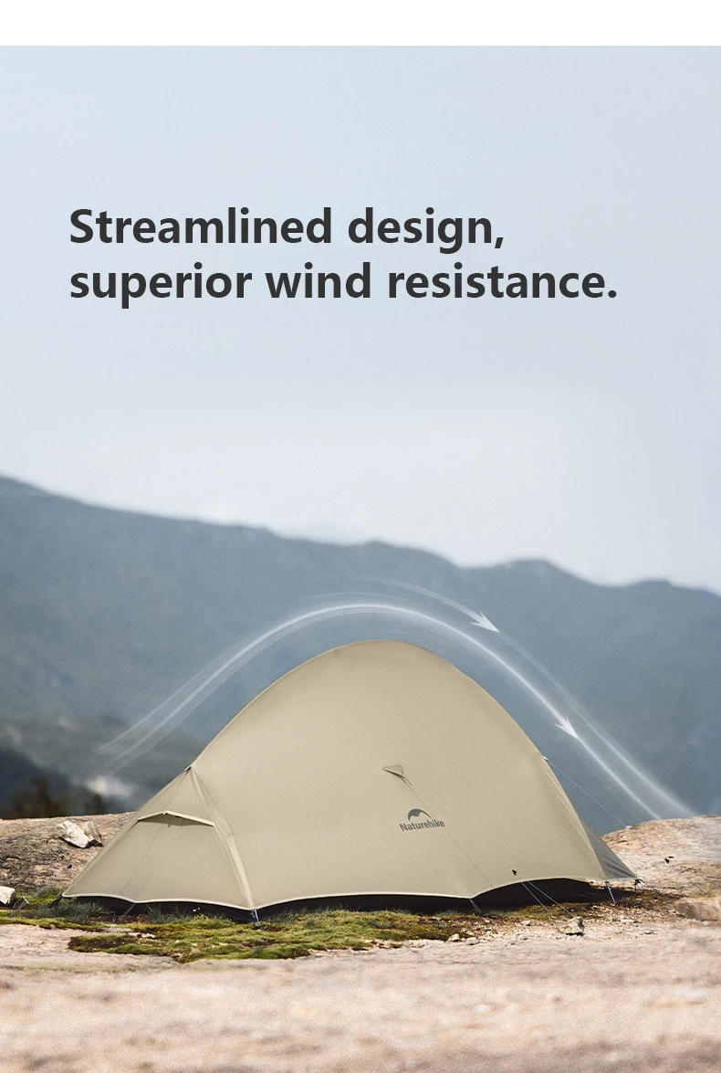 Naturehike Cloud Up 2 People Tent Ultralight 20D Camping Tent Waterproof Outdoor Hiking Travel Backpacking Cycling Fishing Tents