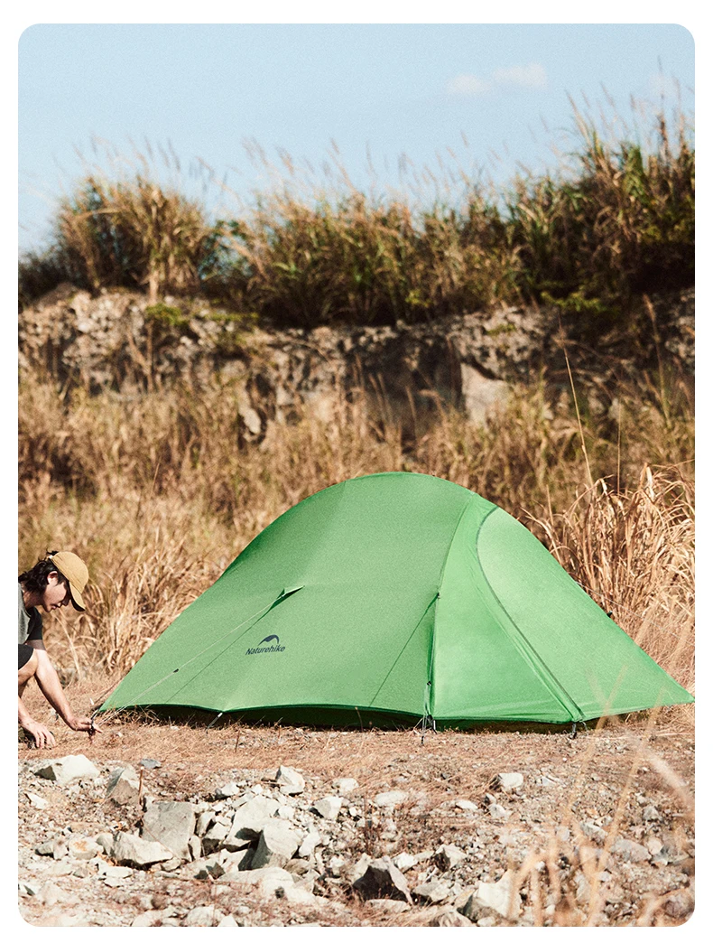 Naturehike Cloud Up 2 People Tent Ultralight 20D Camping Tent Waterproof Outdoor Hiking Travel Backpacking Cycling Fishing Tents