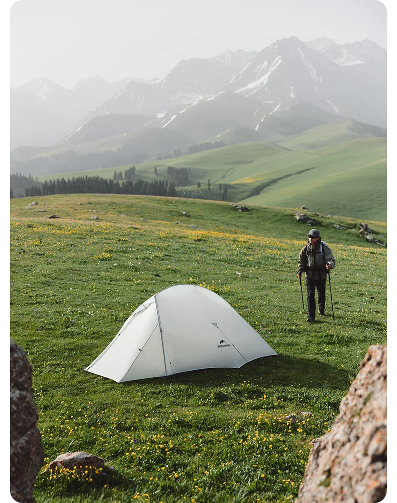 Naturehike Cloud Up 2 People Tent Ultralight 20D Camping Tent Waterproof Outdoor Hiking Travel Backpacking Cycling Fishing Tents