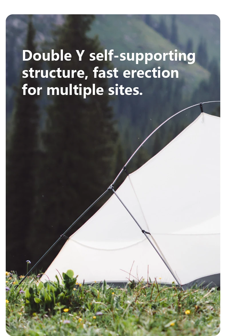 Naturehike Cloud Up 2 People Tent Ultralight 20D Camping Tent Waterproof Outdoor Hiking Travel Backpacking Cycling Fishing Tents