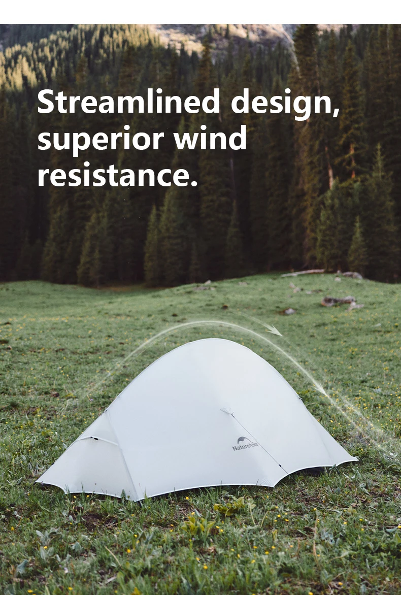 Naturehike Cloud Up 2 People Tent Ultralight 20D Camping Tent Waterproof Outdoor Hiking Travel Backpacking Cycling Fishing Tents