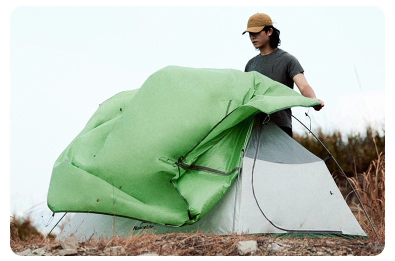 Naturehike Cloud Up 2 People Tent Ultralight 20D Camping Tent Waterproof Outdoor Hiking Travel Backpacking Cycling Fishing Tents