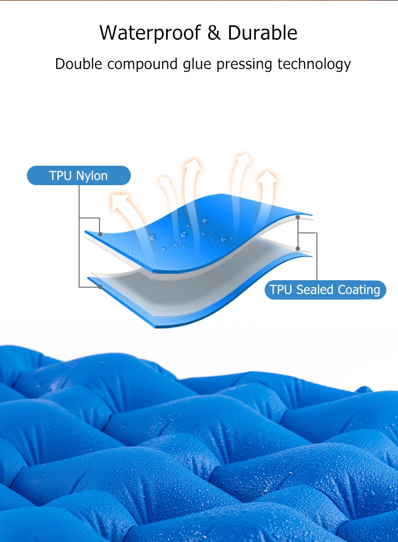 Naturehike Camping Mat Ultralight Sleeping Pad Outdoor Air Mat Portable Camping Folding Bed Beach Travel Inflatable Mattress