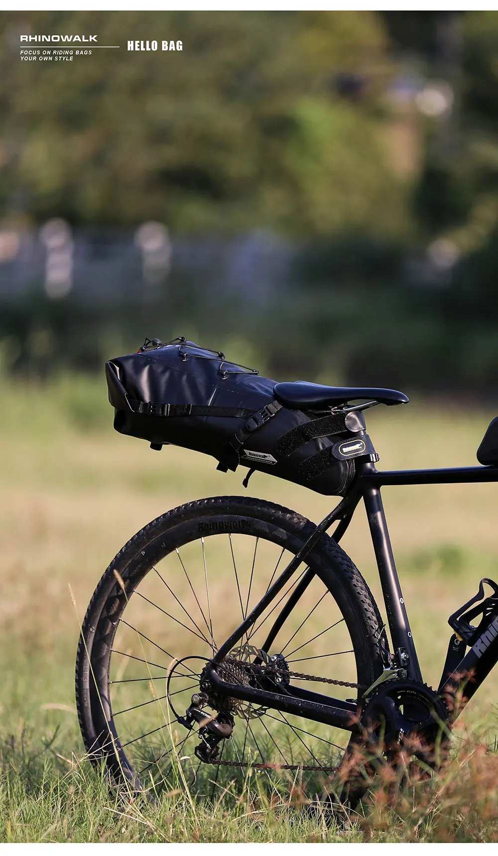 Rhinowalk Bicycle Saddle Bag 5L-13L Waterproof Large Capacity Foldable Tail Back Rear Bag Reflective Cycling MTB Trunk Pannier