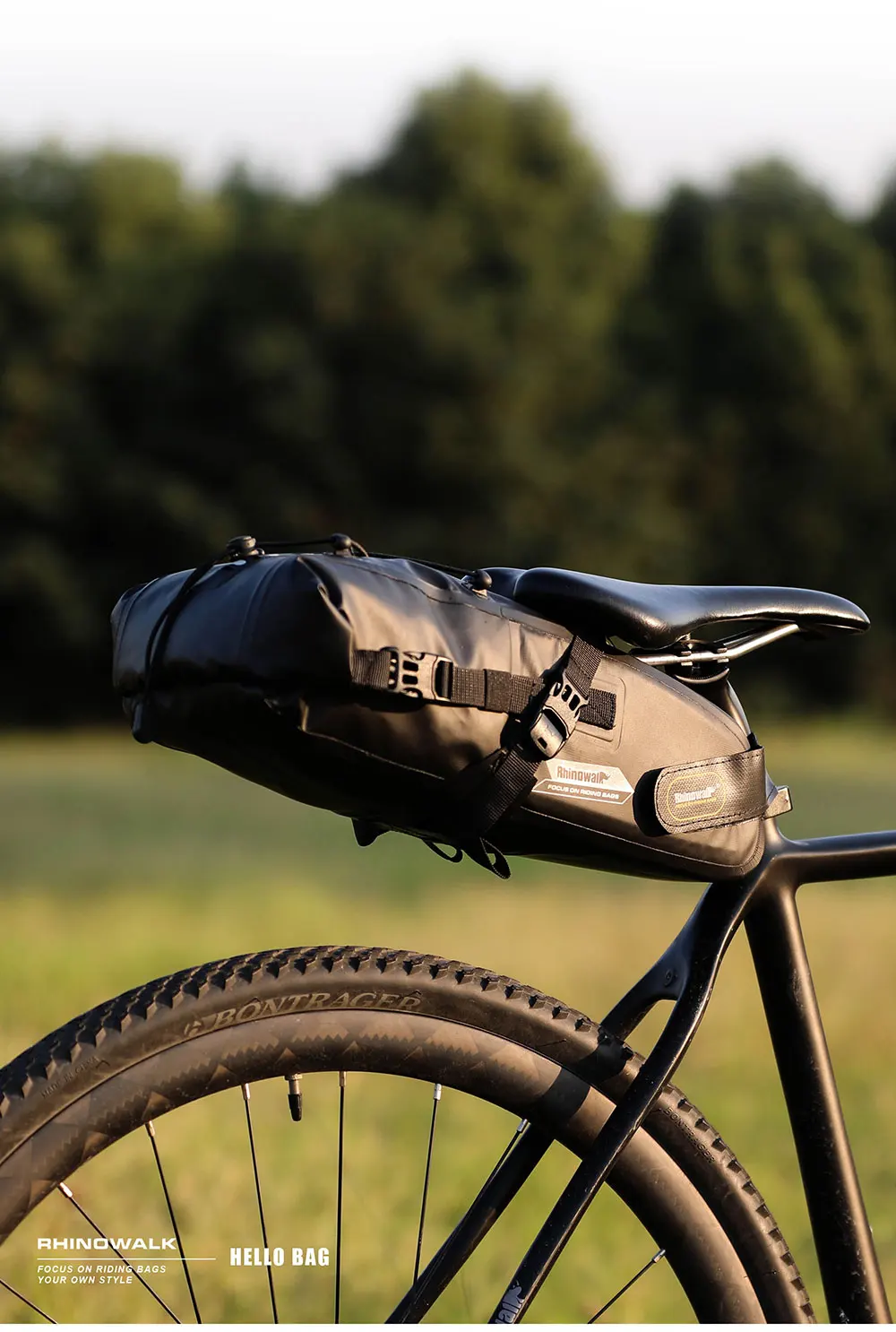 Rhinowalk Bicycle Saddle Bag 5L-13L Waterproof Large Capacity Foldable Tail Back Rear Bag Reflective Cycling MTB Trunk Pannier