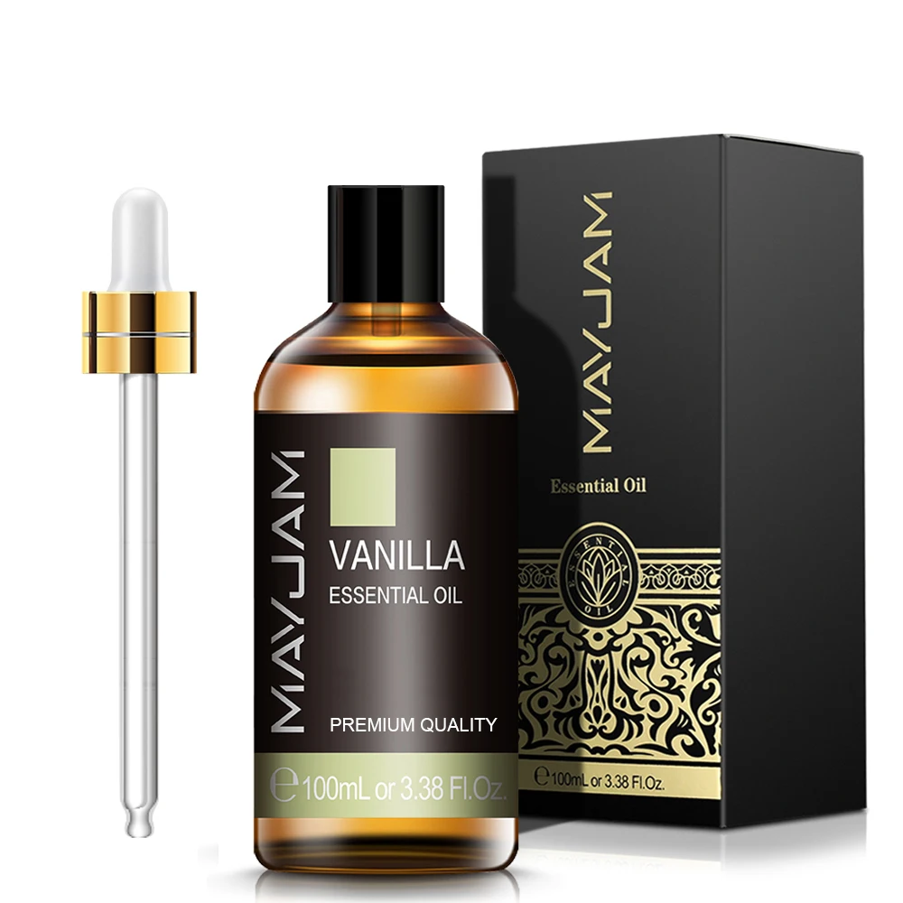 100ml Vanilla Eucalyptus Essential Oil Diffuser Lavender Jasmine Mint Sandalwood Ylang Ylang Lemon Bergamot Tea Tree Rose Oil
