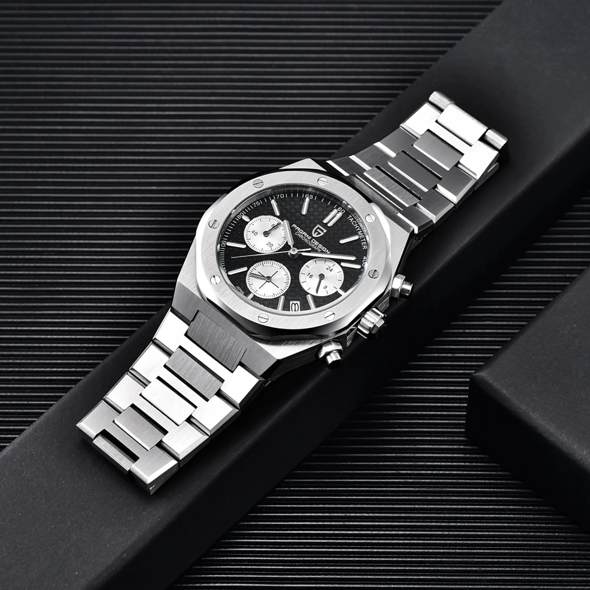 PAGANI Design 2025 New Men Quartz Watch VK63 Sapphire Crystal Luminous Stainless Steel PD1707 200m Waterproof Reloj Hombre