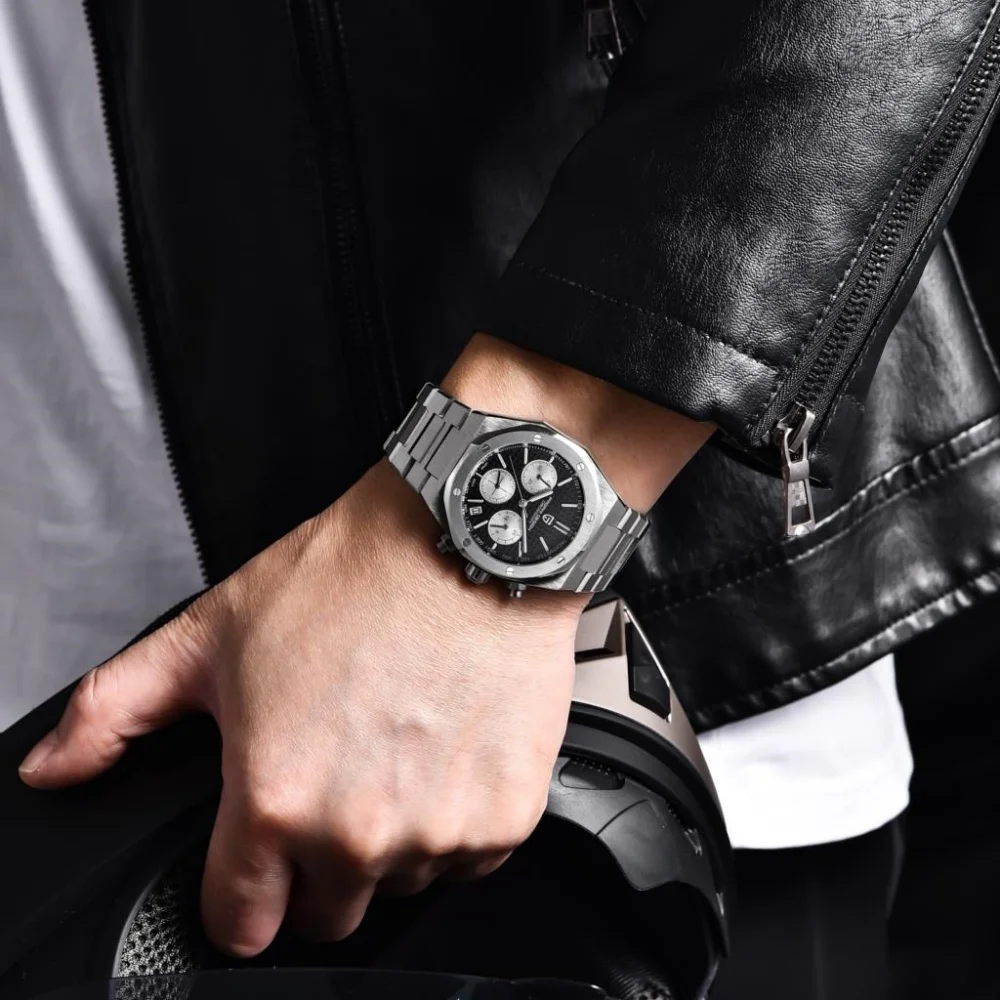 PAGANI Design 2025 New Men Quartz Watch VK63 Sapphire Crystal Luminous Stainless Steel PD1707 200m Waterproof Reloj Hombre