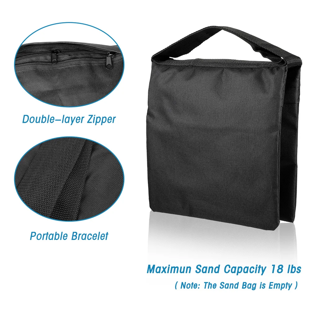 Photography Black Sandbags Use For Background Backdrop Stand,Photo Studio Boom Arm Cantilever Light Tripod,Heavy Duty Sand Bag