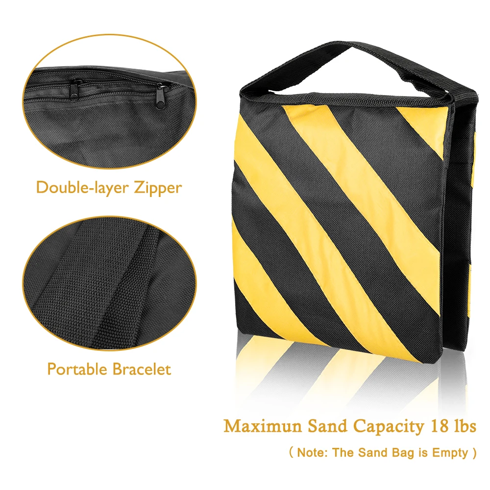 Photography Black Sandbags Use For Background Backdrop Stand,Photo Studio Boom Arm Cantilever Light Tripod,Heavy Duty Sand Bag