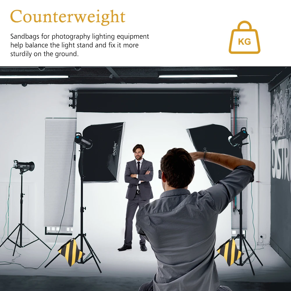 Photography Black Sandbags Use For Background Backdrop Stand,Photo Studio Boom Arm Cantilever Light Tripod,Heavy Duty Sand Bag