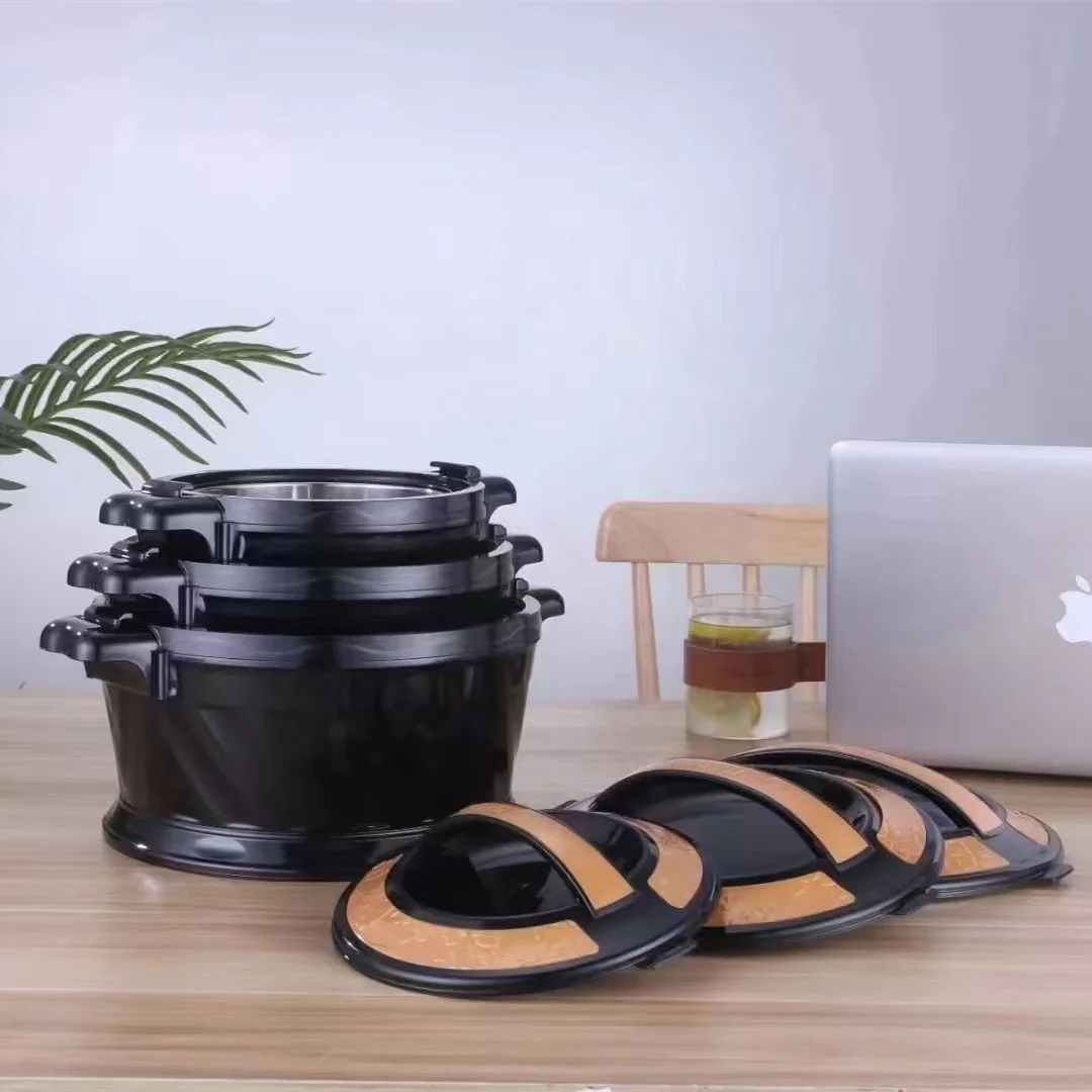 3 Pcs/Set 2.2/4.2/5.2L Ramadan Street family gathering Large Capacity Food Warm Insulated Rice Bucket With Handle Lunch Box