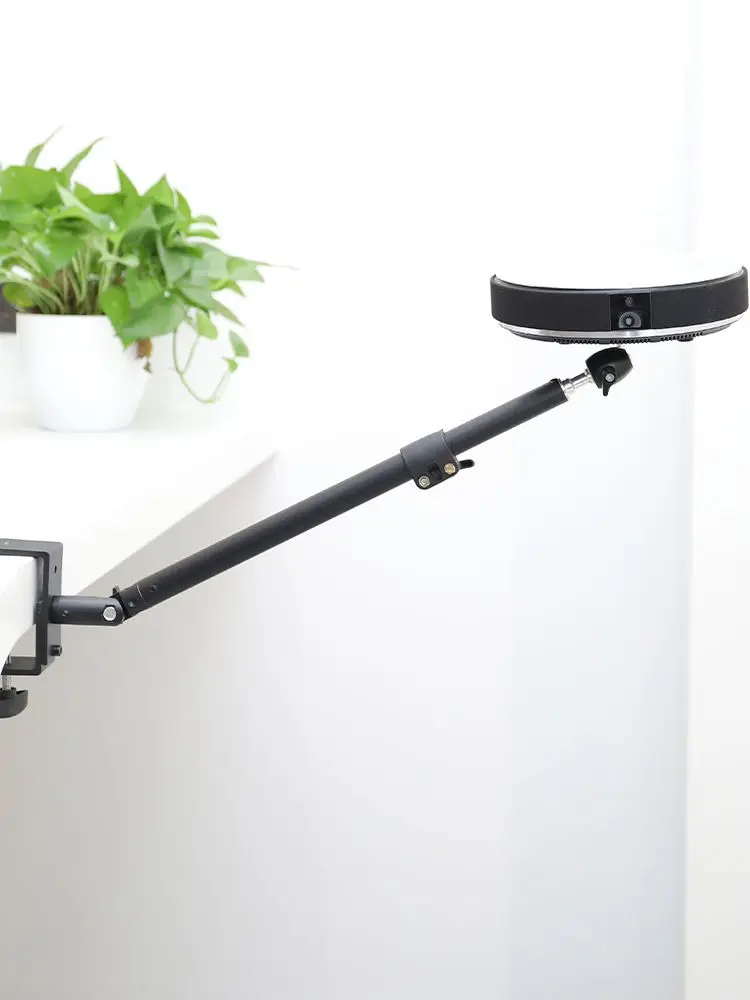 Desktop Clip Tripod Standing Desk Monitor with 1/4" Ball Head Table Fixture Ring Light Adjustable Bracket Stand DSLR Camera