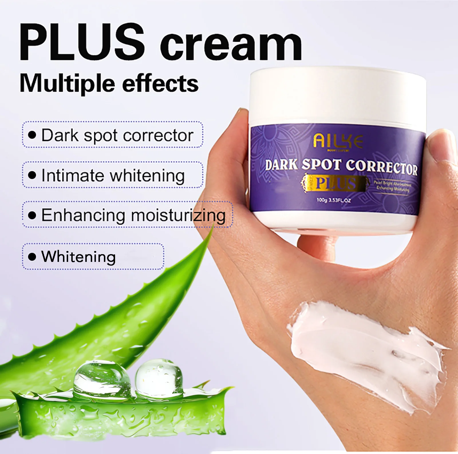 AILKE Dark Spot Corrector PLUS Cream for Face, Body, Anti Hyperpigmentation, Melasma, Freckle, for All Skin Types, 100ml
