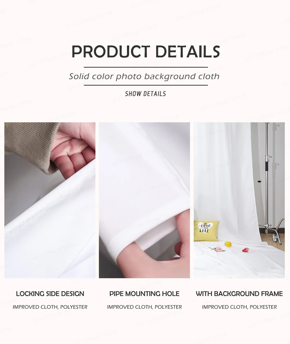 Photography 1.6Mx2M/3M Background Backdrop Cloth Muslin Textile Fabric White Green Screen Chroma Key For Photo Studio Shooting