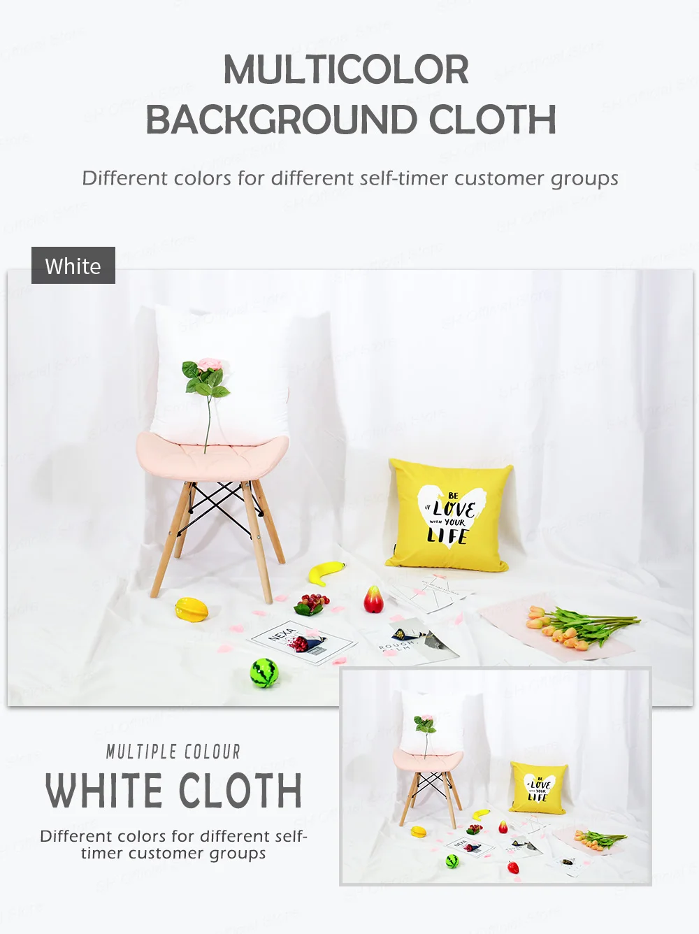 Photography 1.6Mx2M/3M Background Backdrop Cloth Muslin Textile Fabric White Green Screen Chroma Key For Photo Studio Shooting
