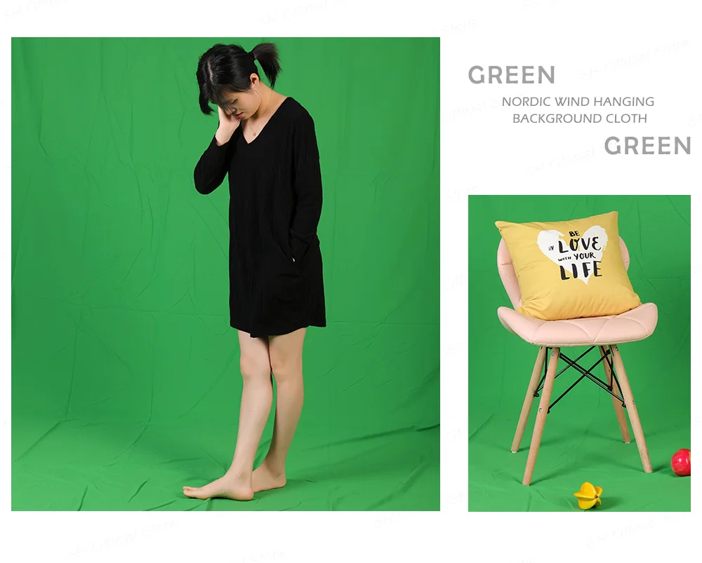 Photography 1.6Mx2M/3M Background Backdrop Cloth Muslin Textile Fabric White Green Screen Chroma Key For Photo Studio Shooting