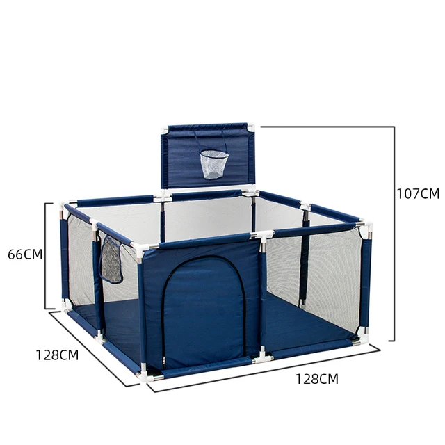 IMBABY Baby Playpens With Basketball Frame Corralito for Babies Indoor Baby Playground Multifunctional Playpen for Children