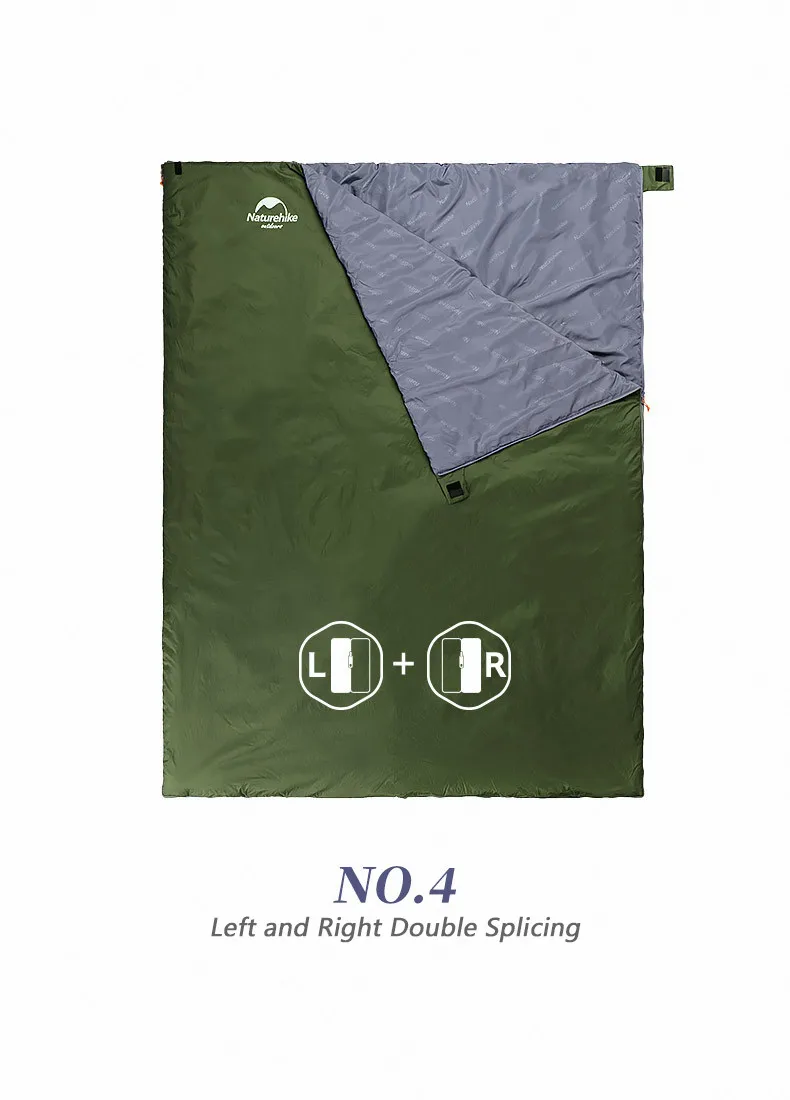 Naturehike Sleeping Bag LW180 Ultralight 3 Season Camping Hiking Sleeping Bags Outdoor Portable Waterproof Cotton Sleeping Bag