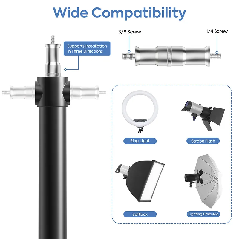 Wall Mount Support Boom Arm for light ring,Flexible Rotation Triangle Wall Mounted Lighting Stands for Studio Softbox Monolight