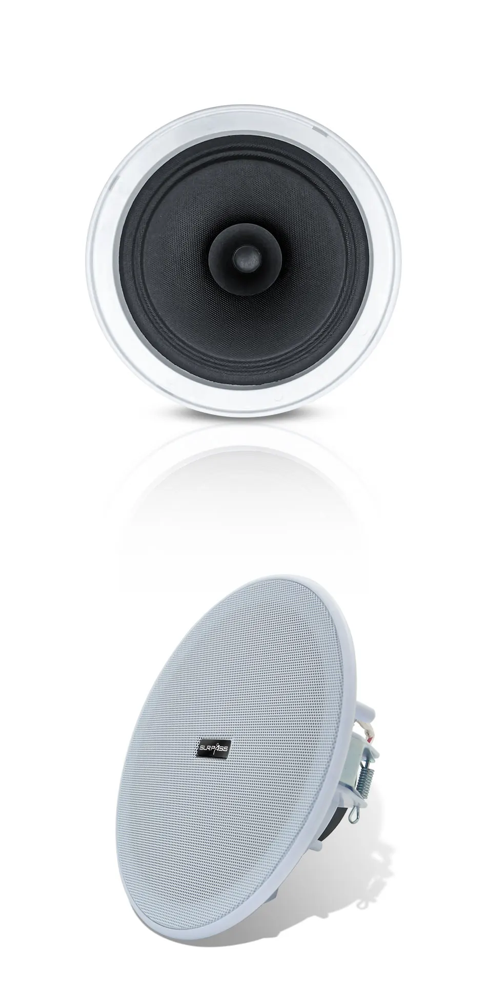 15W PA Sound System 6inch Home Passive In-ceiling Speaker HiFi Recessed Full Range Music Loudspeaker for Hotel Office Gym House