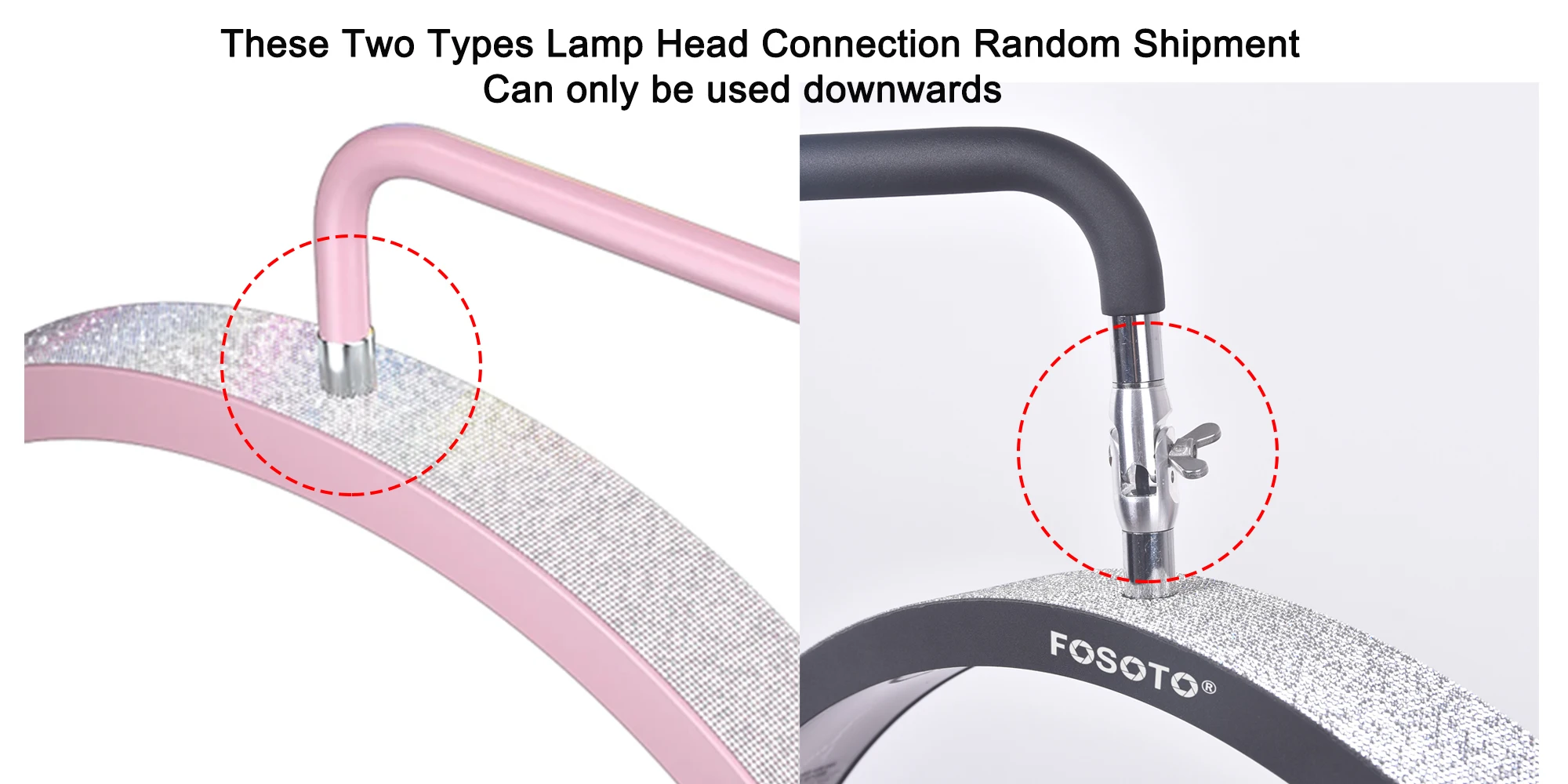 Fosoto Fashion Arc Photography Lamp LED Half-Moon Shaped Light Led Video Lash Light With For Beauty Eyelash Tattoo Makeup