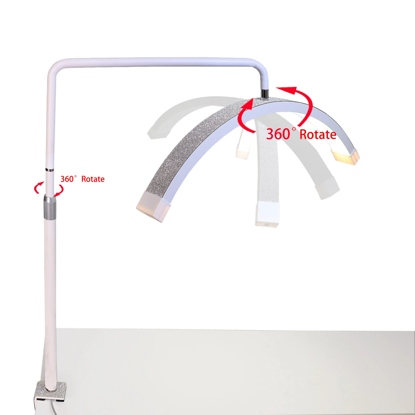 Fosoto Fashion Arc Photography Lamp LED Half-Moon Shaped Light Led Video Lash Light With For Beauty Eyelash Tattoo Makeup