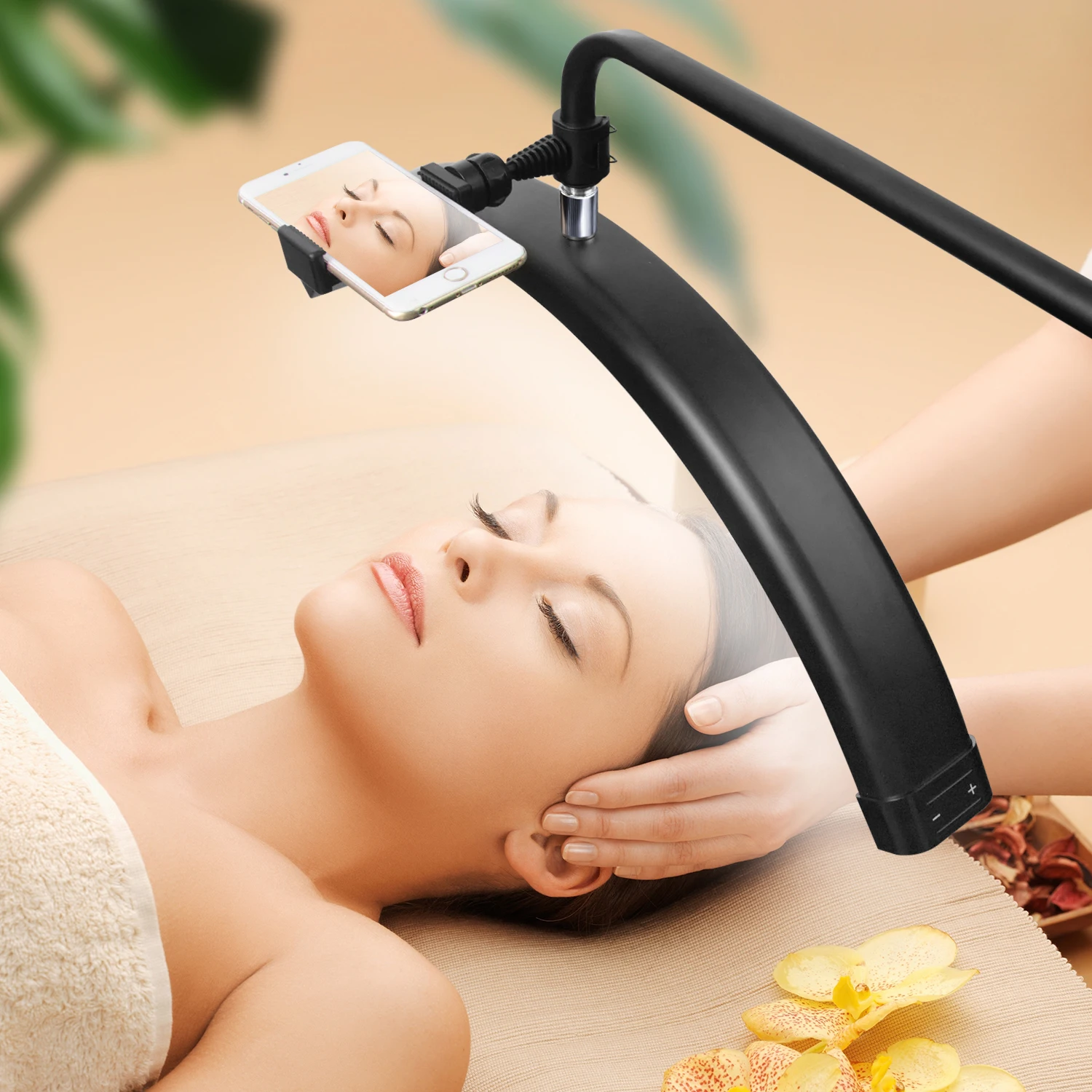 Fosoto Fashion Arc Photography Lamp LED Half-Moon Shaped Light Led Video Lash Light With For Beauty Eyelash Tattoo Makeup