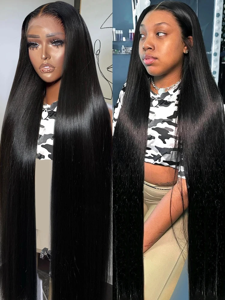 Wig Human Hair Brazilian Transparent 13x4 13x6 Bone Straight Lace Frontal Wig 250 Density Wigs For Women