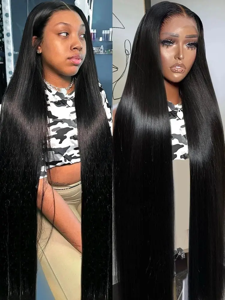 Wig Human Hair Brazilian Transparent 13x4 13x6 Bone Straight Lace Frontal Wig 250 Density Wigs For Women