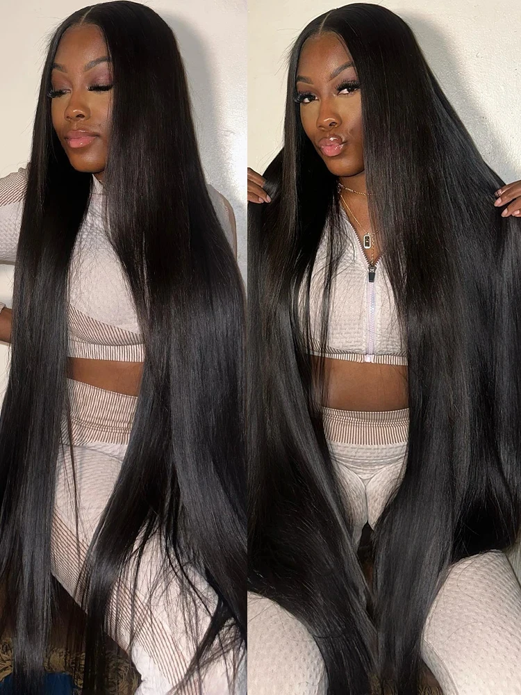 Wig Human Hair Brazilian Transparent 13x4 13x6 Bone Straight Lace Frontal Wig 250 Density Wigs For Women
