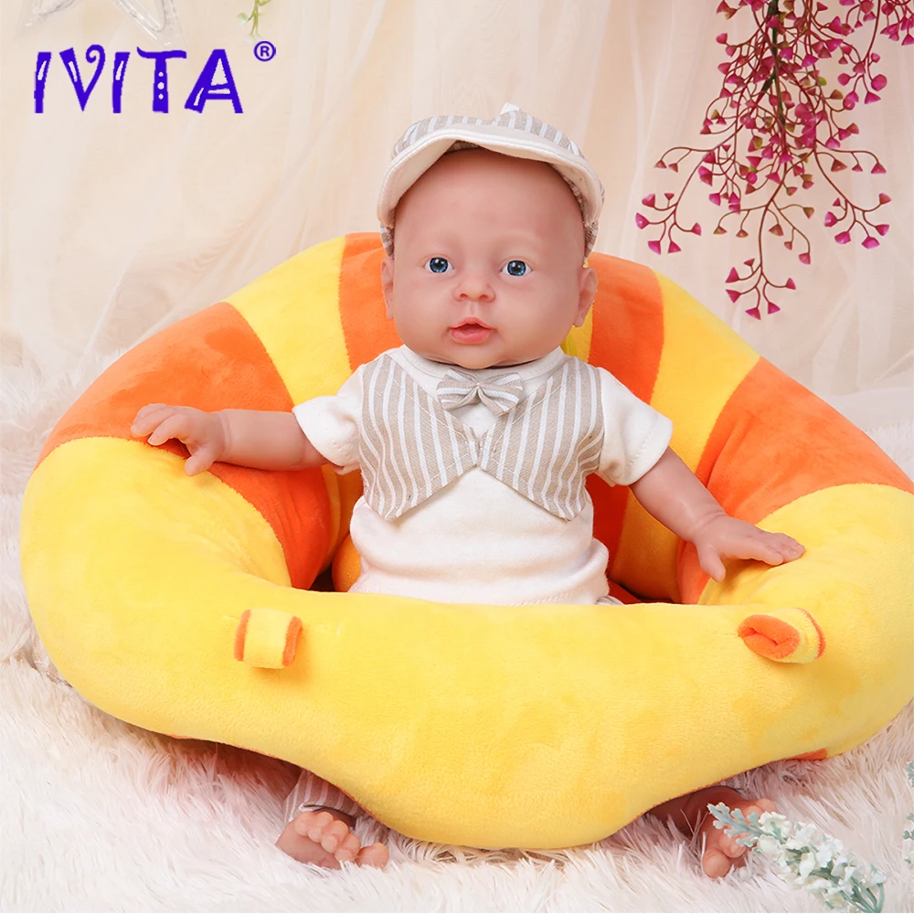 IVITA 100% Silicone Reborn Baby Dolls Painted Realistic Newborn Lifelike Bebe Doll Wholesale Toys for Children Christmas Gift