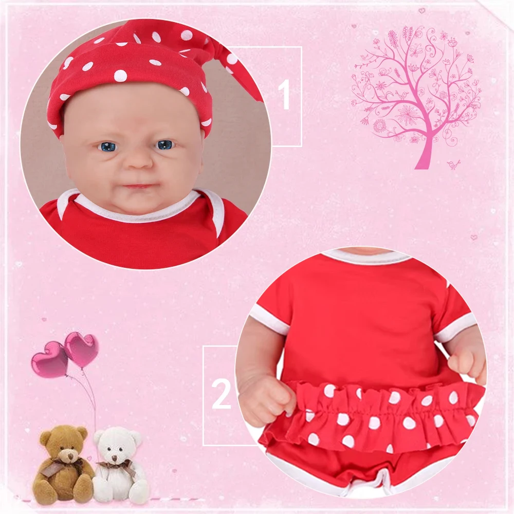 IVITA 100% Silicone Reborn Baby Dolls Painted Realistic Newborn Lifelike Bebe Doll Wholesale Toys for Children Christmas Gift