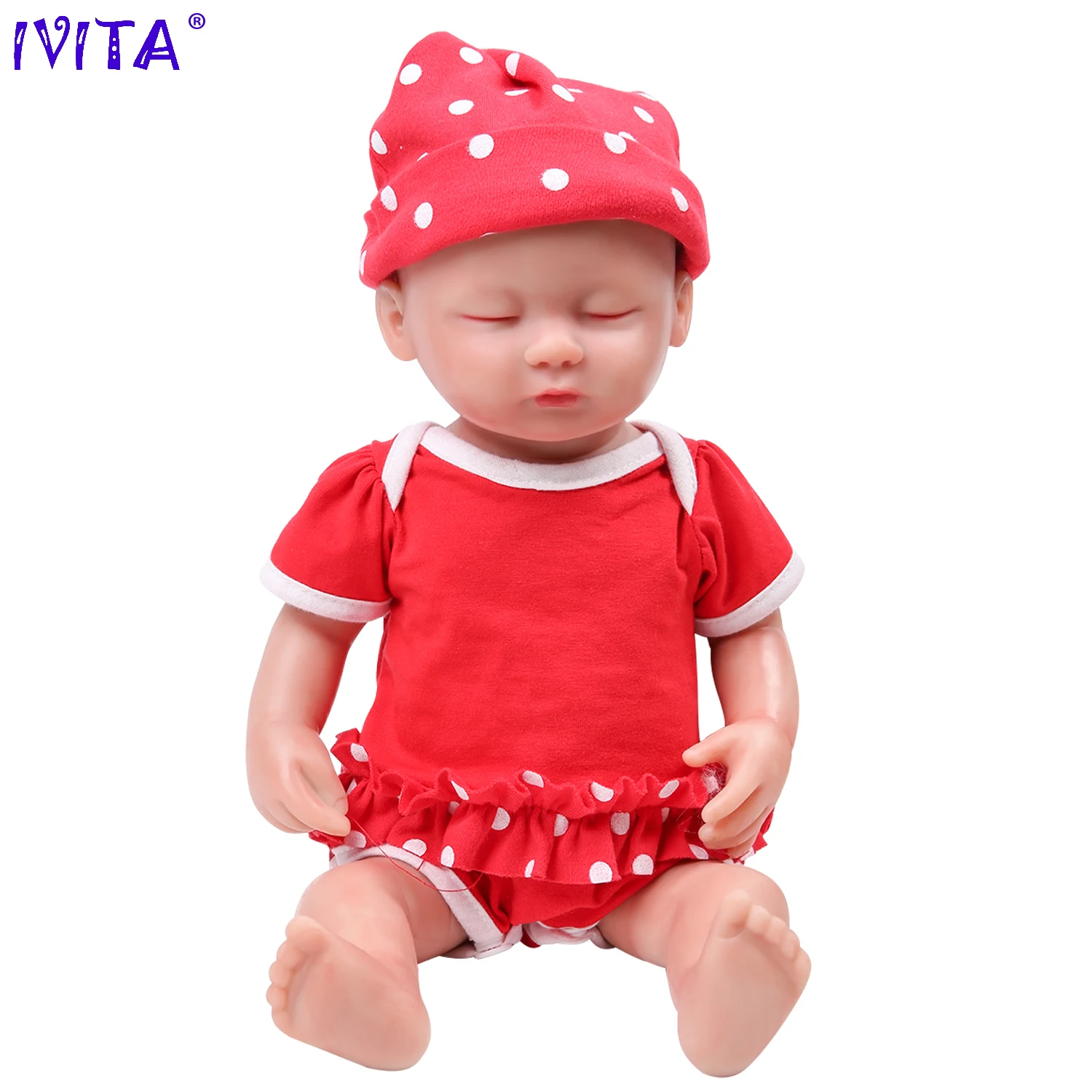 IVITA 100% Silicone Reborn Baby Dolls Painted Realistic Newborn Lifelike Bebe Doll Wholesale Toys for Children Christmas Gift